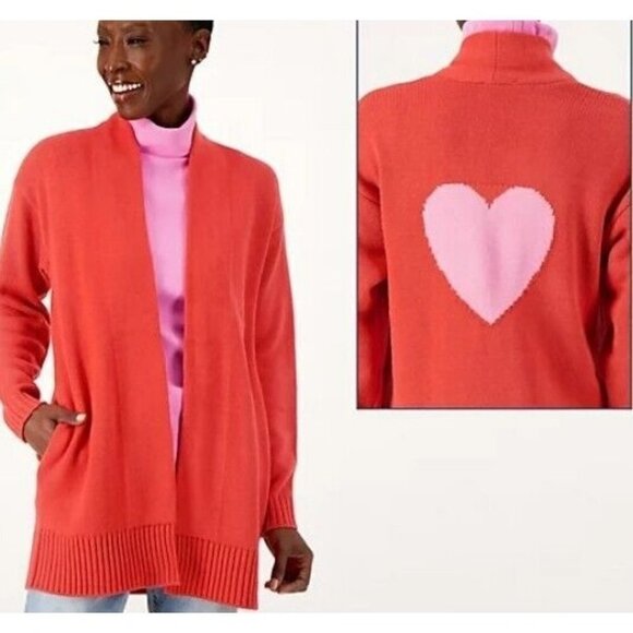 Candace Cameron Bure Regular Novelty Cardigan Azalea Pink. Small - Picture 1 of 1